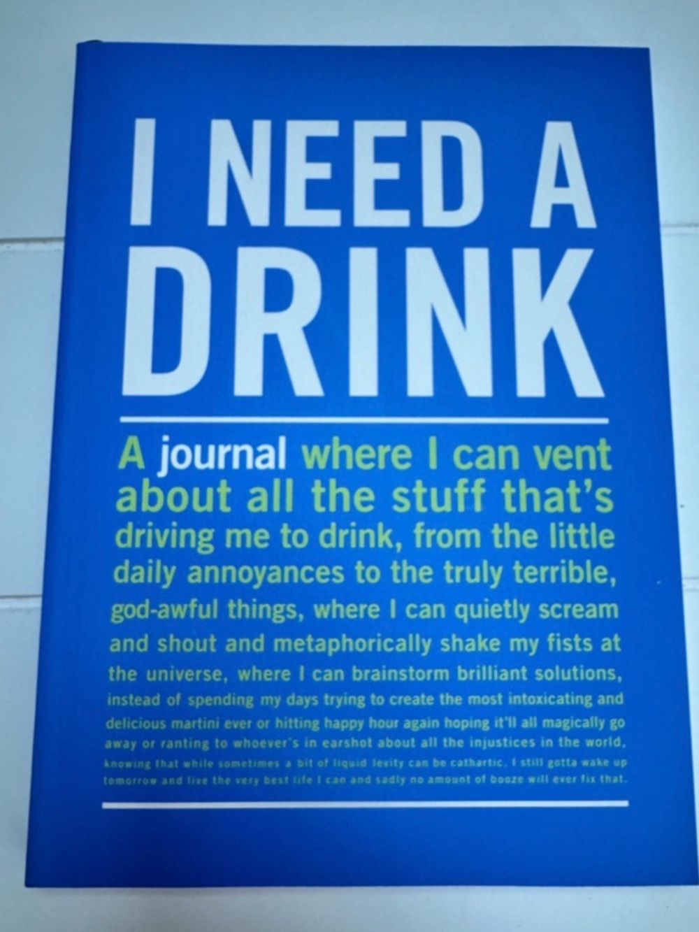 Knock Knock Journal "I Need a Drink" Journal New